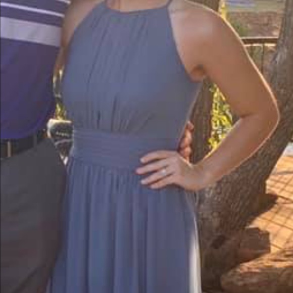 david's bridal high neck chiffon